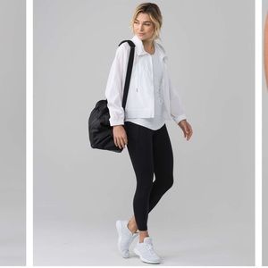 Black Lululemon Final Lap Crop